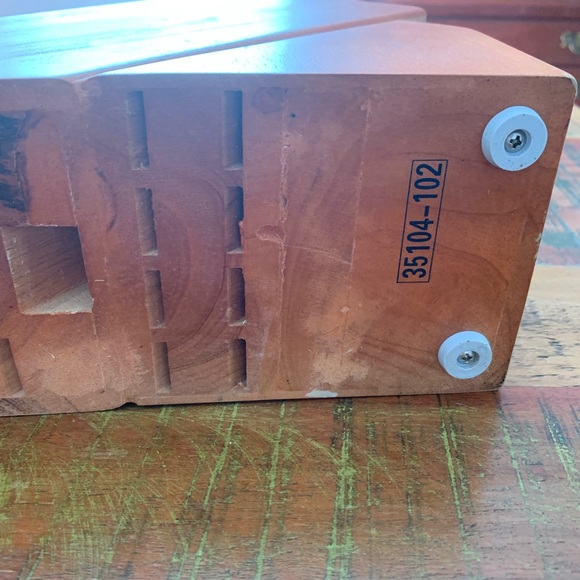 Zwilling JA Henckels Knife Block 18 Slot Wooden Holder Only Steak Chef used - Picture 9 of 10
